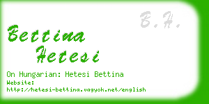 bettina hetesi business card